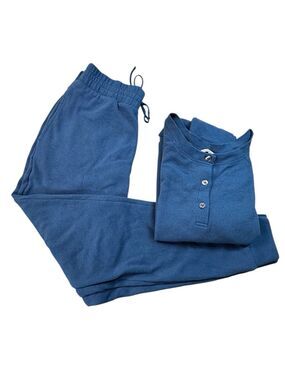 Victoria’s Secret Glow Waffle Henley Jogger Set Pajama XS Soft Lounge Sleepwear